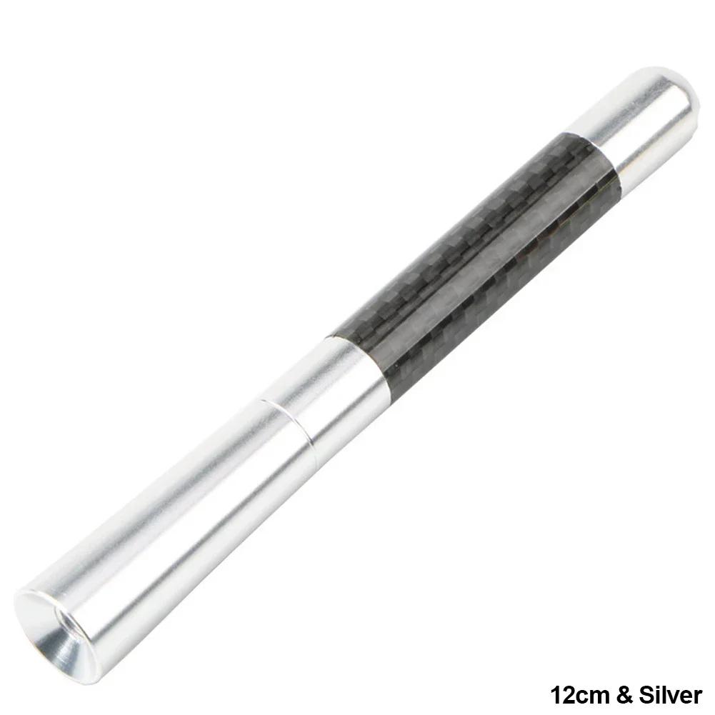 3.5/8/12cm Car Roof Antenna Carbon Fiber Radio Aerial Antenna Radio FM/AM Metal Receiving Antennas Short Stubby Mast Antenna