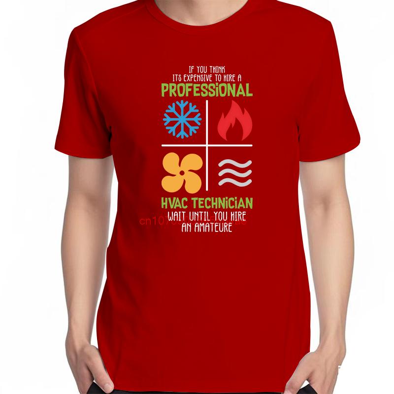 Unisex Cotton Short Sleeve Tshirts Hvac Technician Heating Cooling Fashion Graphic Summer New Shirt Casual Trendy Top