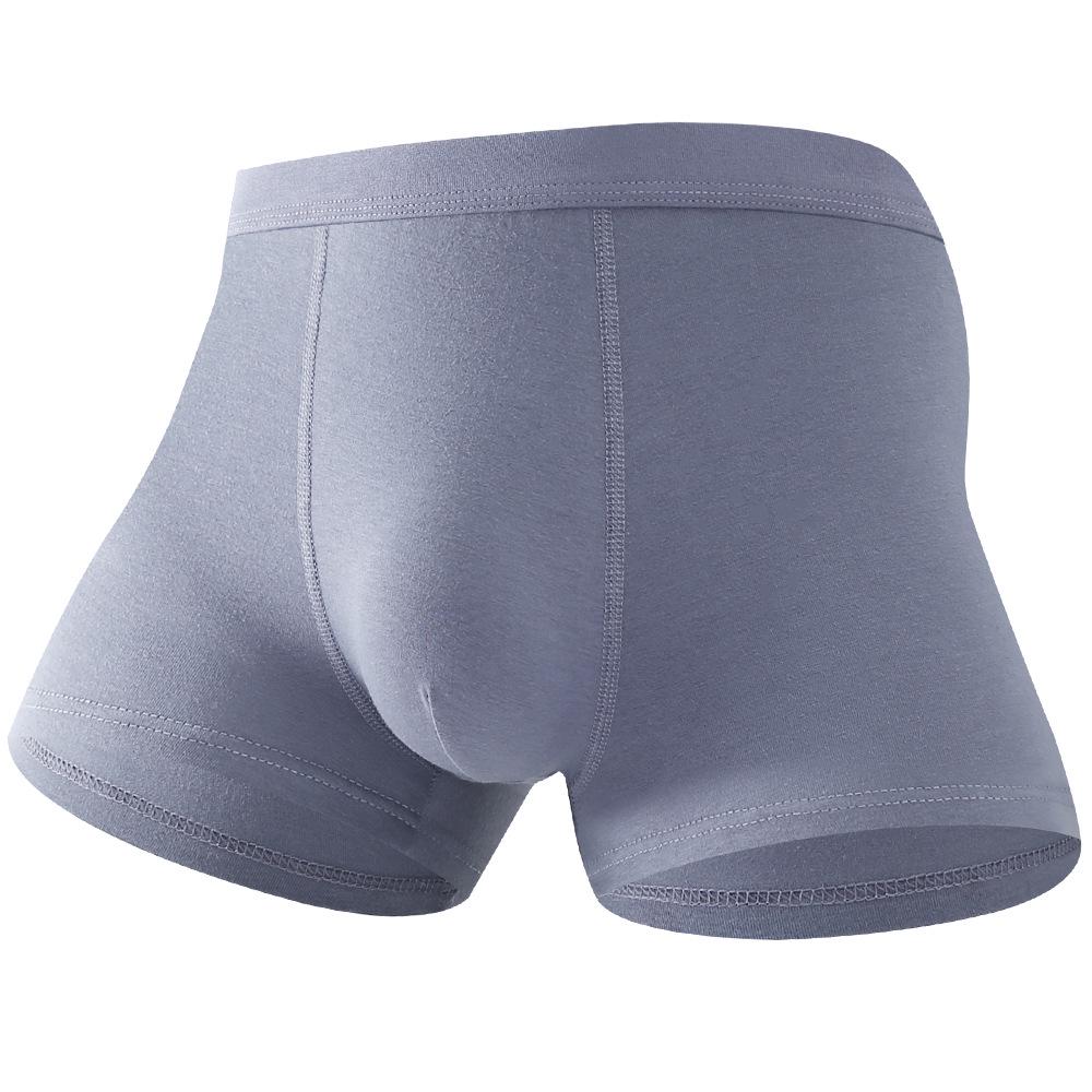Men's Seamless Mid-Rise Cotton Boxer Briefs - Breathable, Solid Colors, Plus Size