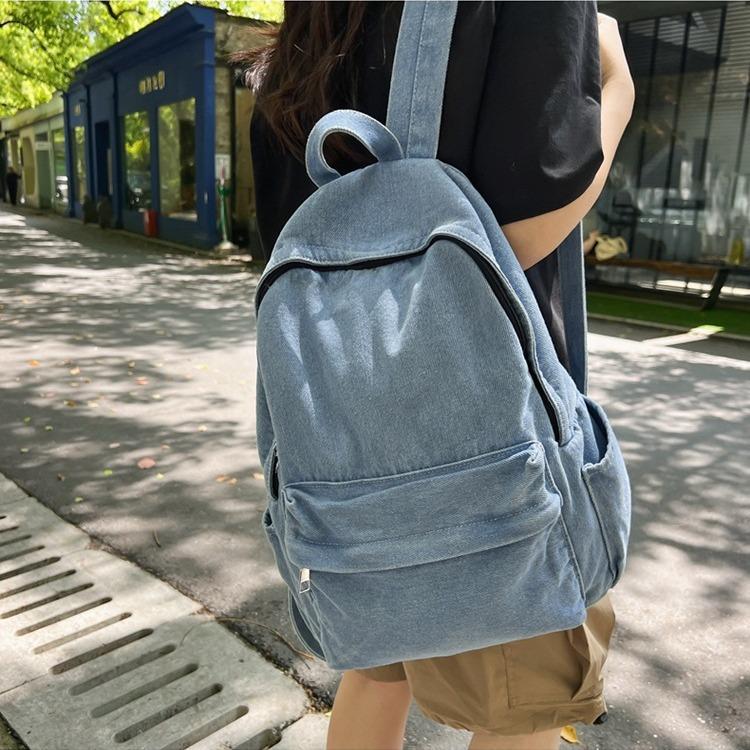 Damen Jeansrucksack mit großem Fassungsvermögen 2025 neuer lässiger Schulrucksack Mode Nische leichter Reiserucksack