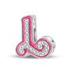 New In Copper Color Zircon Collection Pink 26 Letters Bead Charms Compatible With Pand 3mm Bracelets Do It Yourself Charm Pendant Woman Jewellery