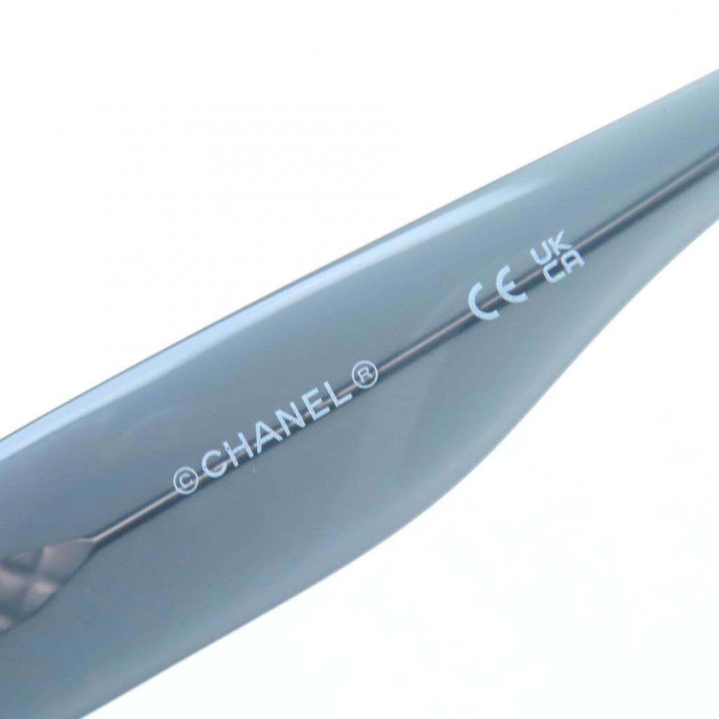 Ausgezeichnete CHANEL Sonnenbrille COCO Mark Eyewear Grau Schwarz Transparent Grau Damen 71685A Gebraucht