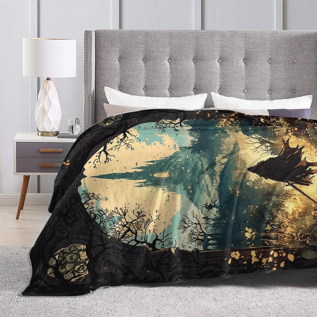 Bloodborne Video Game Blanket Fleece Decoration  Multi-function Ultra-Soft Throw Blankets for Home Car Bedspreads