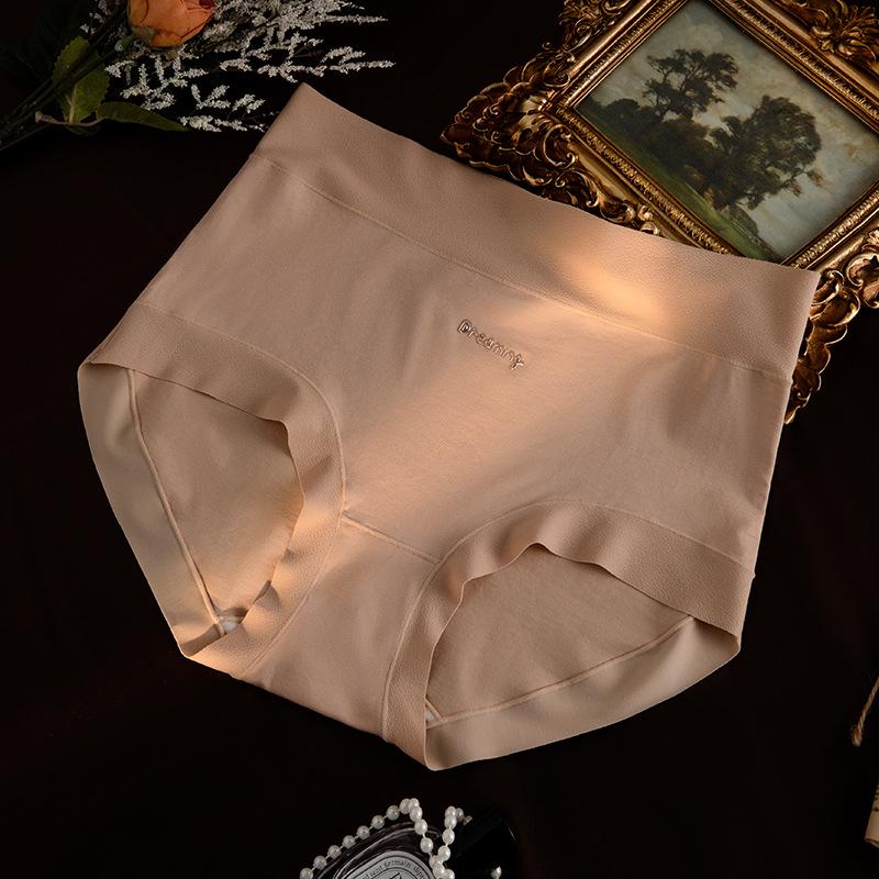 High-Waisted Women s 60s Xinjiang Cotton Antibacterial Crotch Briefs - Breathable, No Roll-Up. XL
