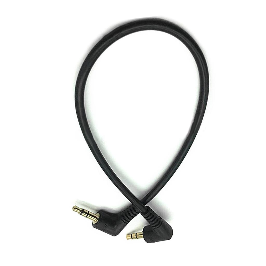 Gullbelagt 90 grader 3,5 mm hann rett vinkel til hann rettvinklet lyd stereo jack plugg bil hjelpekabel 3-polet