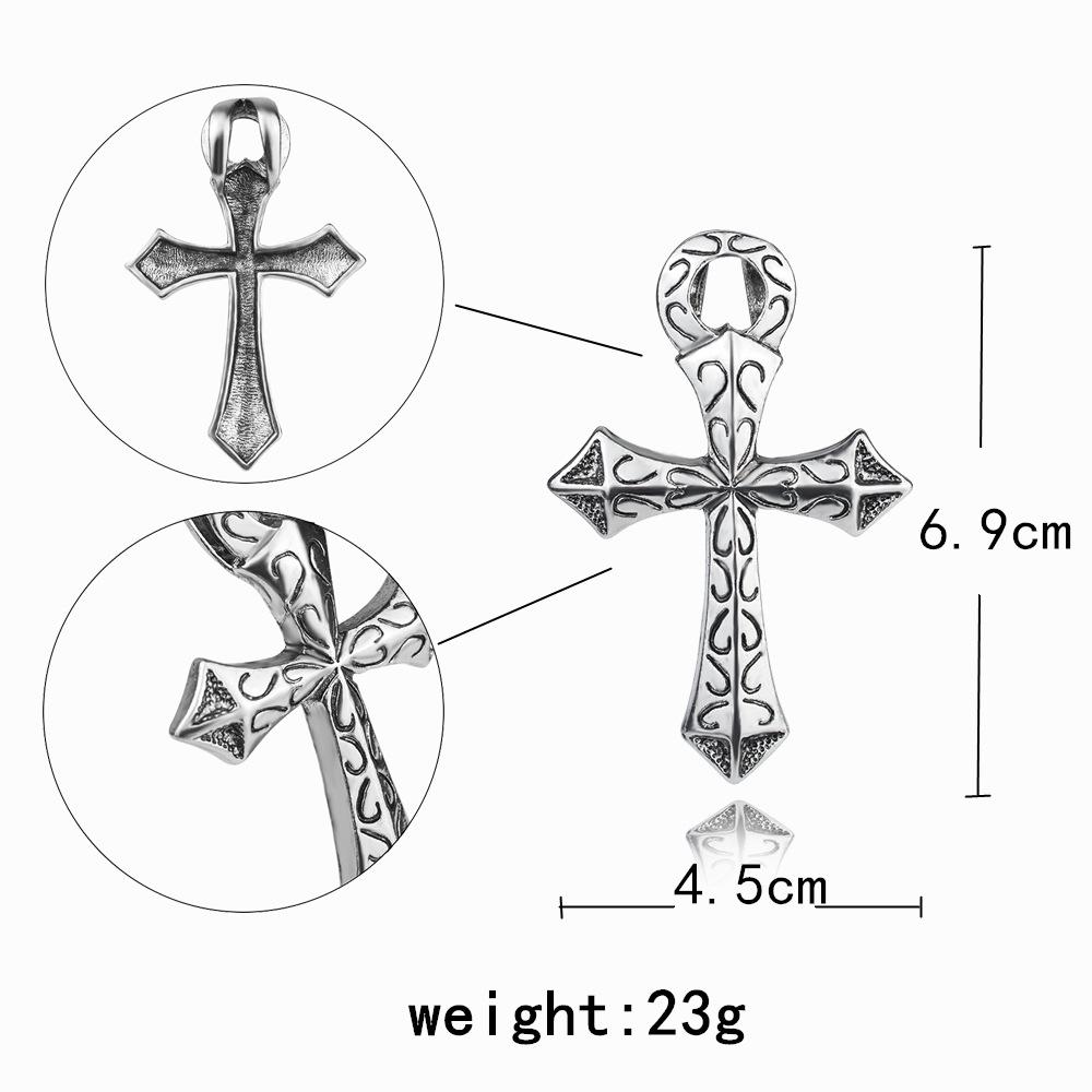 Street Trendy Male Hiphop Hip Hop Titanium Steel Necklace Personalized Military Brand Men And Women Pendant