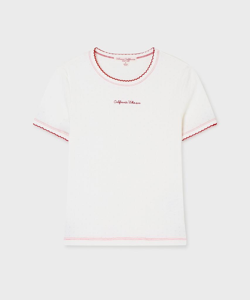 WHO.A.U Feminine Picot T-Shirt / Whrag2531F