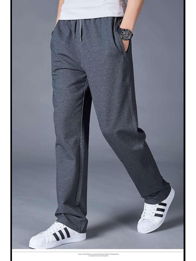 Men's Elastic Waist Straight Leg Plus Size Sports Pants