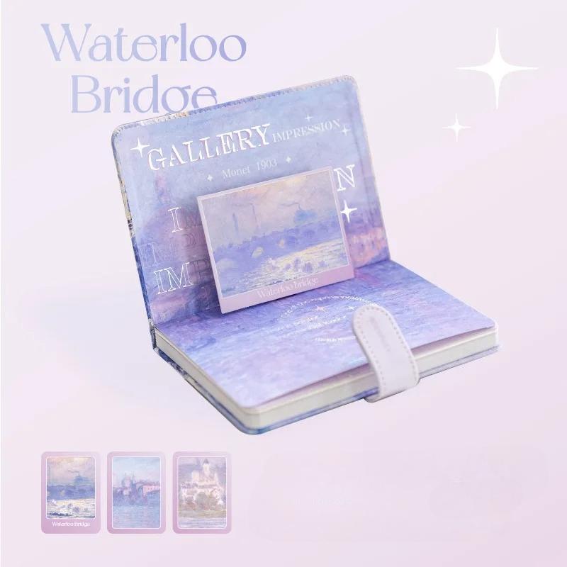 1 Stück Niedliches Cartoon Notizbuch 98 Blatt Farbseiten Illustration Weiches Leder Magnetknopf Tagebuch Planer Agenda Notizblock