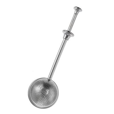 Stainless Steel Tea Strainer One Handed Operation Ball Shape Tea Filter Dual-Function Quick
