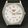 JAPAN VINTAGE SEIKO 5 AUTOMATIC 6309A MENS ARABIC WHITE DIAL WATCH A701504-5 R206b-a701504