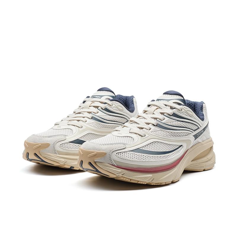 Xtep Little Bask 2 Comfortable Versatile Trendy Fashion Retro Height Increasing Lightweight Breathable Non-Slip Low-Top Casual Shoes 875219320017-5
