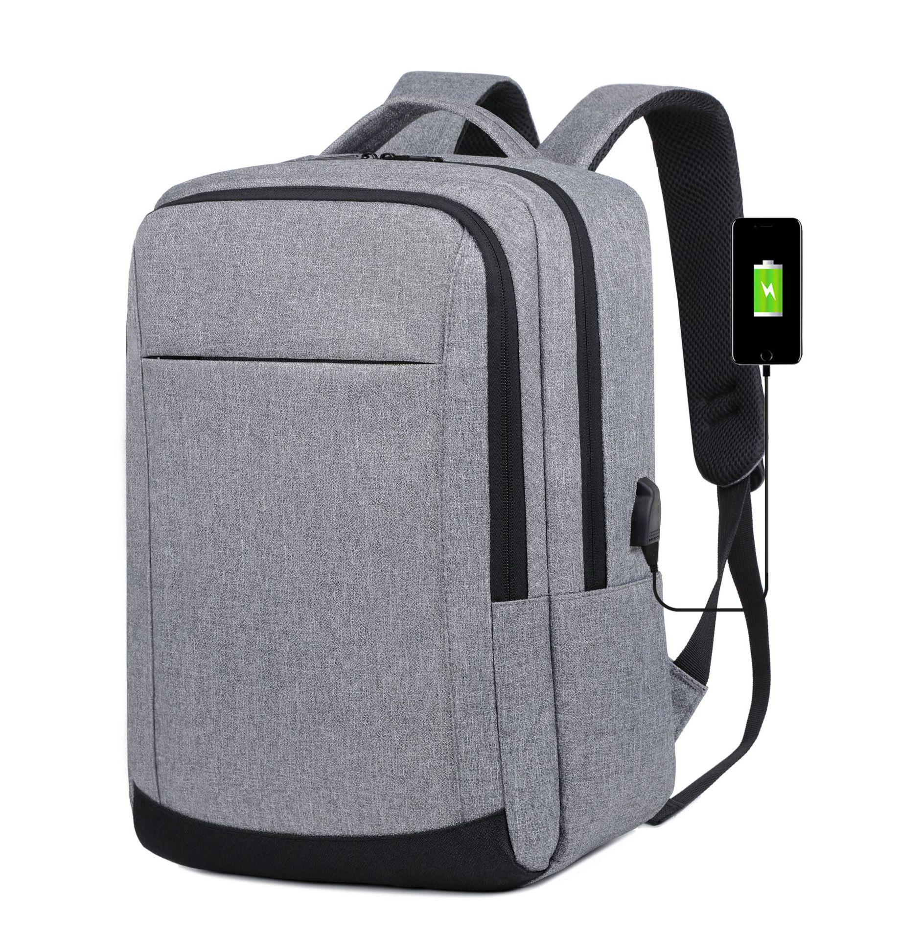 

Мужской рюкзак большой вместимости для бизнеса, ноутбука и путешествий для поездок на работу и учебу серый