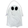Halloween Ghost Candy Bag Portable Treat Storage Sack with Drawstring Handle Reusable Fabric Gift Holder for Party Favors and Trick or Treat