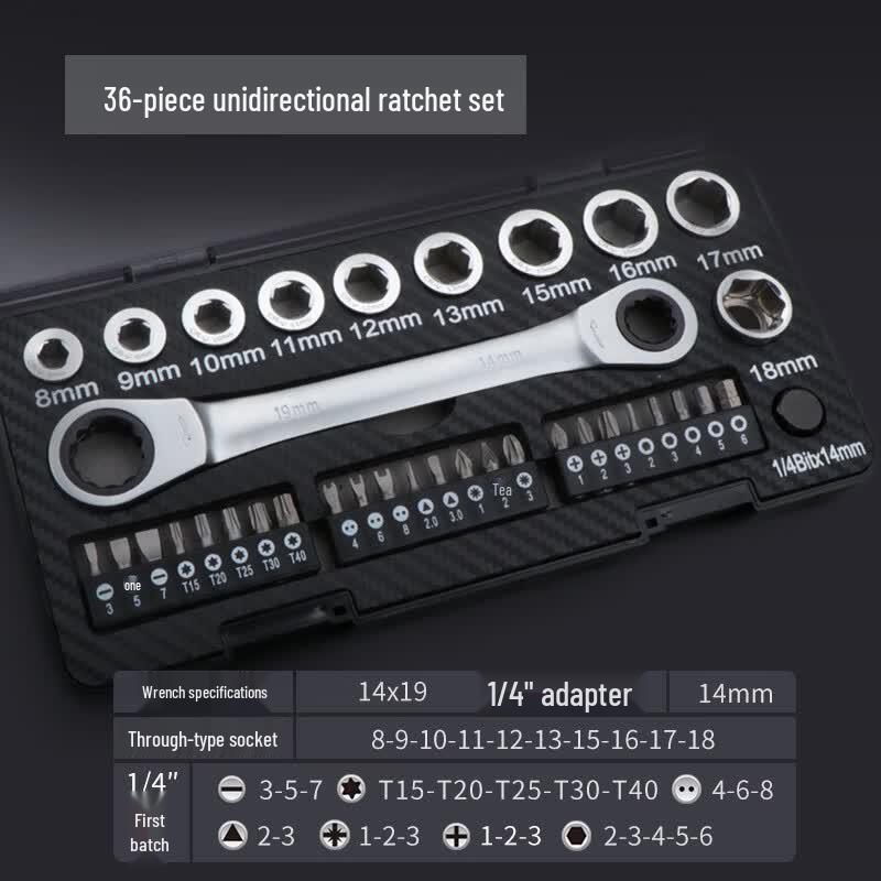 Changlu 36-Piece Fast Ratchet Wrench  Socket Set