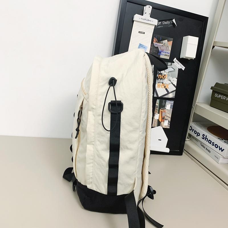 Damen Rucksack mit großem Fassungsvermögen Studentenschulranzen Herren Colorblock-Rucksack