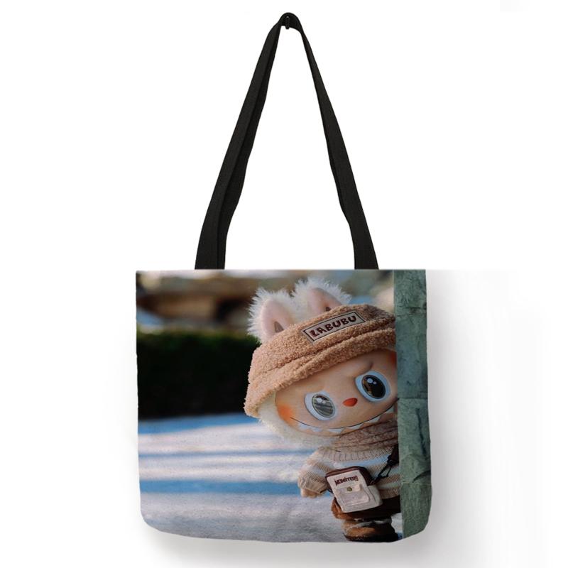 Borsa shopper Labubu trendy personalizzata stampata 5404