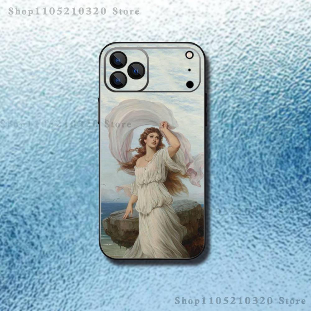 Girl Art V-Vermeer Painting Phone Case For iPhone 17,16,15,14,13,12,Pro,Max,Plus,E,SE4,Air,Mini Black Soft Box