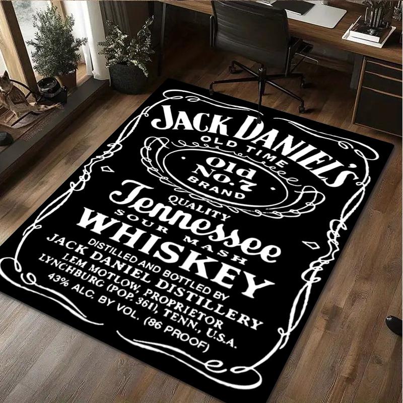 Jack Daniel's Whiskey  Carpet Office Decorative Carpet For Living Room Bedroom Door Mat Floor Rug Computer Chair Area Rug