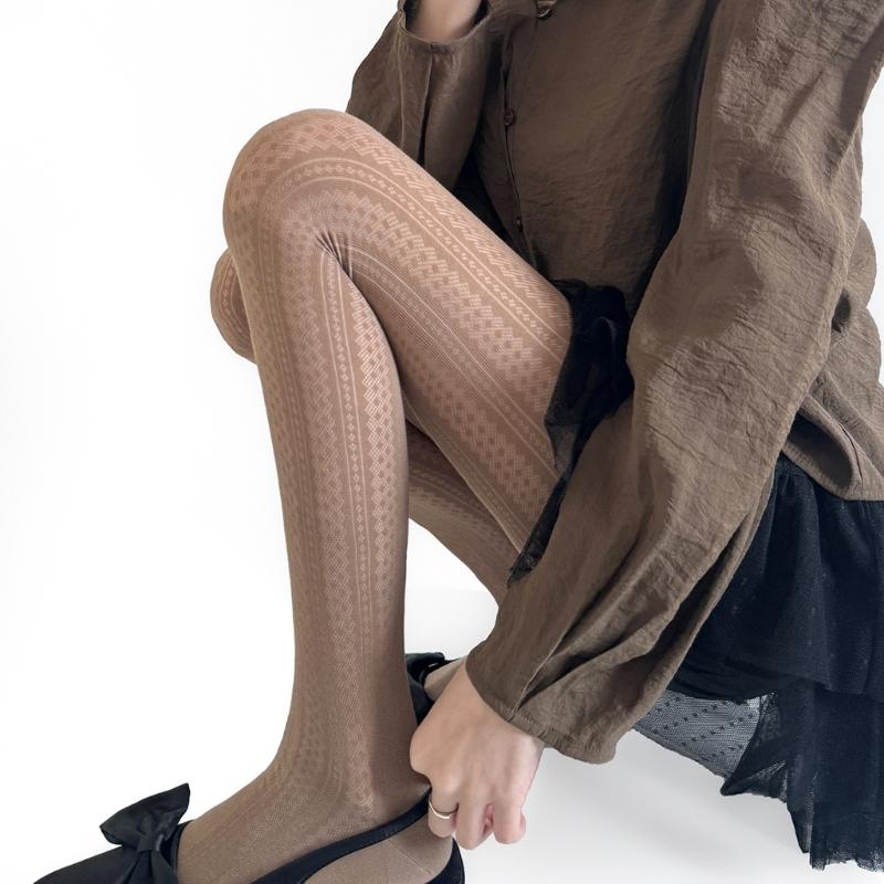 Women Cotton  Tights Long Stockings Fashion Spring Autumn Pantyhose High Elastic Female Girls Tights
