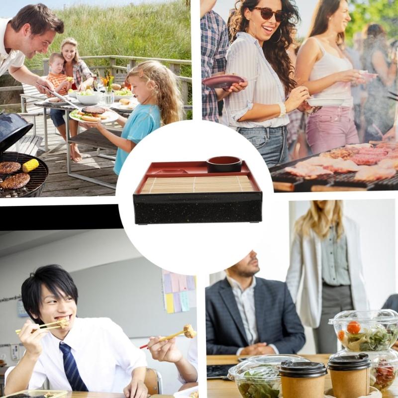 Effizientes Plastik-Kaltnudel-Teller-Set Traditionelle japanische Geschirrteile Für asiatische Küchen und die Bewirtung zu Hause