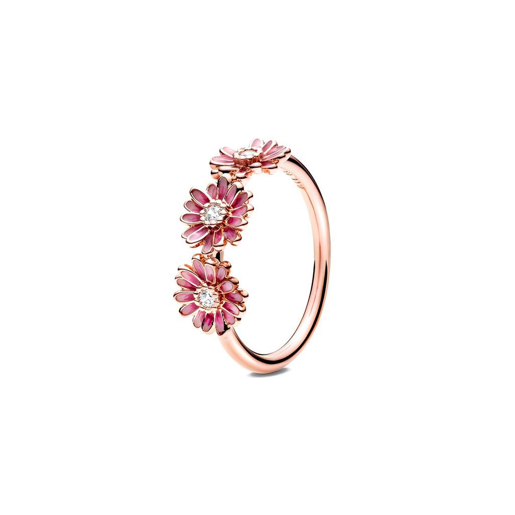 Pandora Anello a Tre Margherita Rosa Oro Rosa Anelli da Donna 188792C01