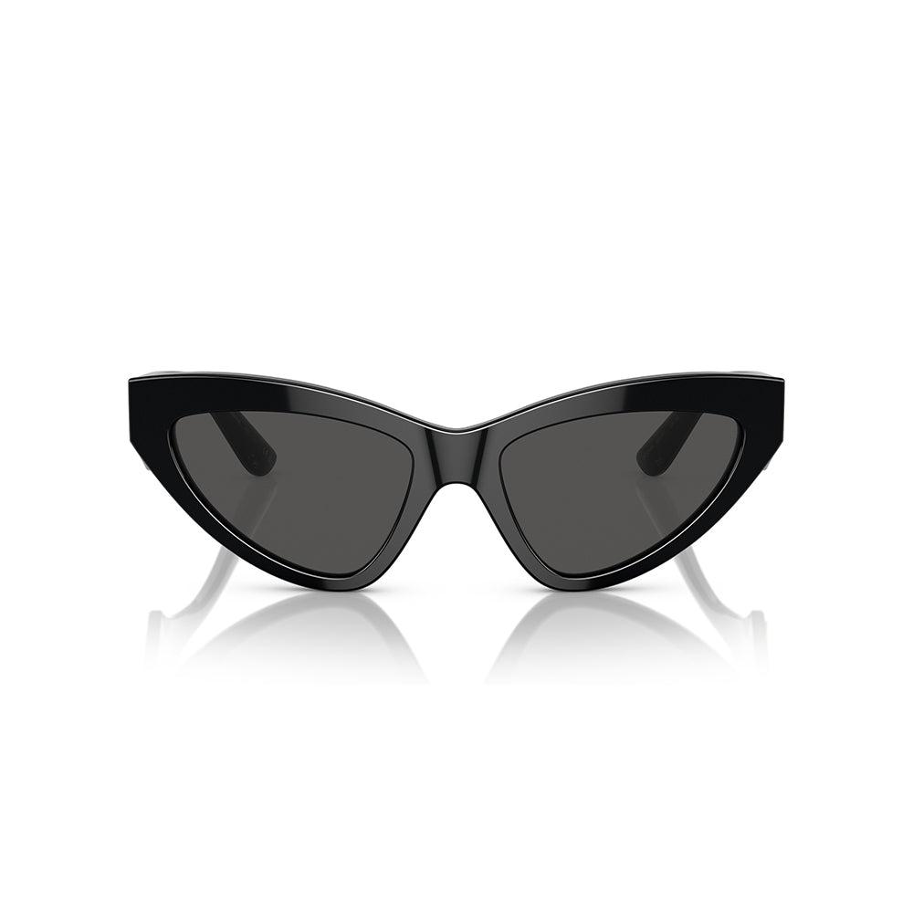 

Dolce Gabbana DG 4439 501 87 55 мм Женские солнцезащитные очки «кошачий глаз» черные