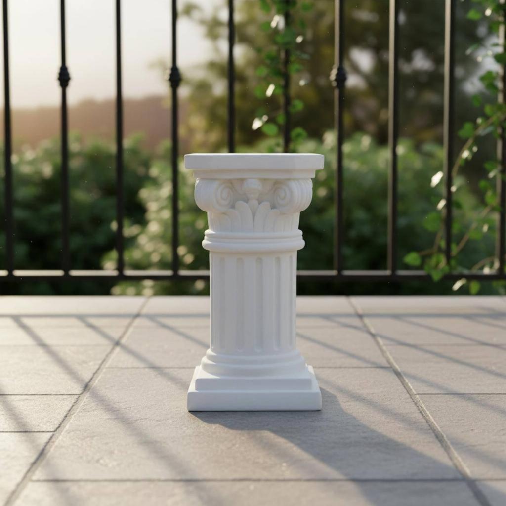 Outdoor Column Elegant Roman Style Resin Pedestal Plant Stand Weather Proof for