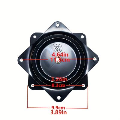 Base Pivotante Robuste pour Chaise 6"/4", Rotation à 360°, Mécanisme Fluide - Parfait pour les Tabourets de Bar & Accessoires de Meubles