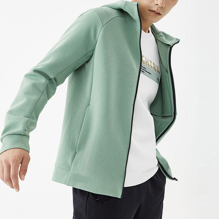 Anta Casual Sports Knitted Hoodie Jacket Men jackets Capo-Green 152137732-1