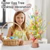 Artificial 18 Inch Pre-Lit Easter Egg Tree Tabletop Decor With Delicate Ornaments