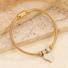 New European American-style Versatile Personalized Women's Stainless Steel Heart-Shaped Pendant Charm Bracelet Magnetic Chic 18K