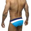Men's High Slit Sexy Triangle Swimming Trunk Quick Dry Drawstring Color Blocked Beach Shorts