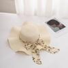 Summer Womens Straw Hat Beach Sun Protection With Wide Brim For Outdoor Travel