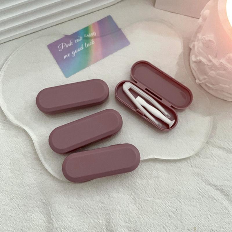 Portable Candy Color Contact Lens Case Kit 1Pcs Eye Care Organizer for Students Travelers and Professionals