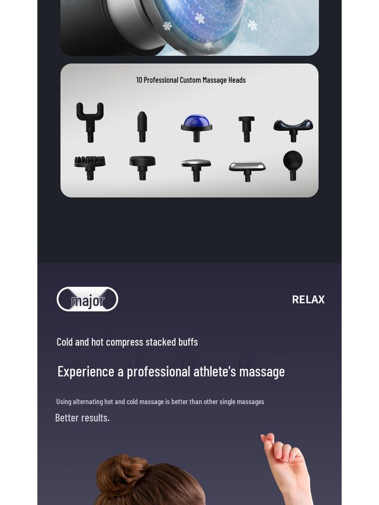 Multifunctional Hot & Cold Mini Fascia Massage Gun with Charging and Compression