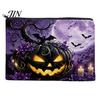 Lightweight Festive Organizer Storage Bag, with Halloween Pattern Print, Smooth Zipper Durable Canvas Wear-resistant Case Organizer, Portable