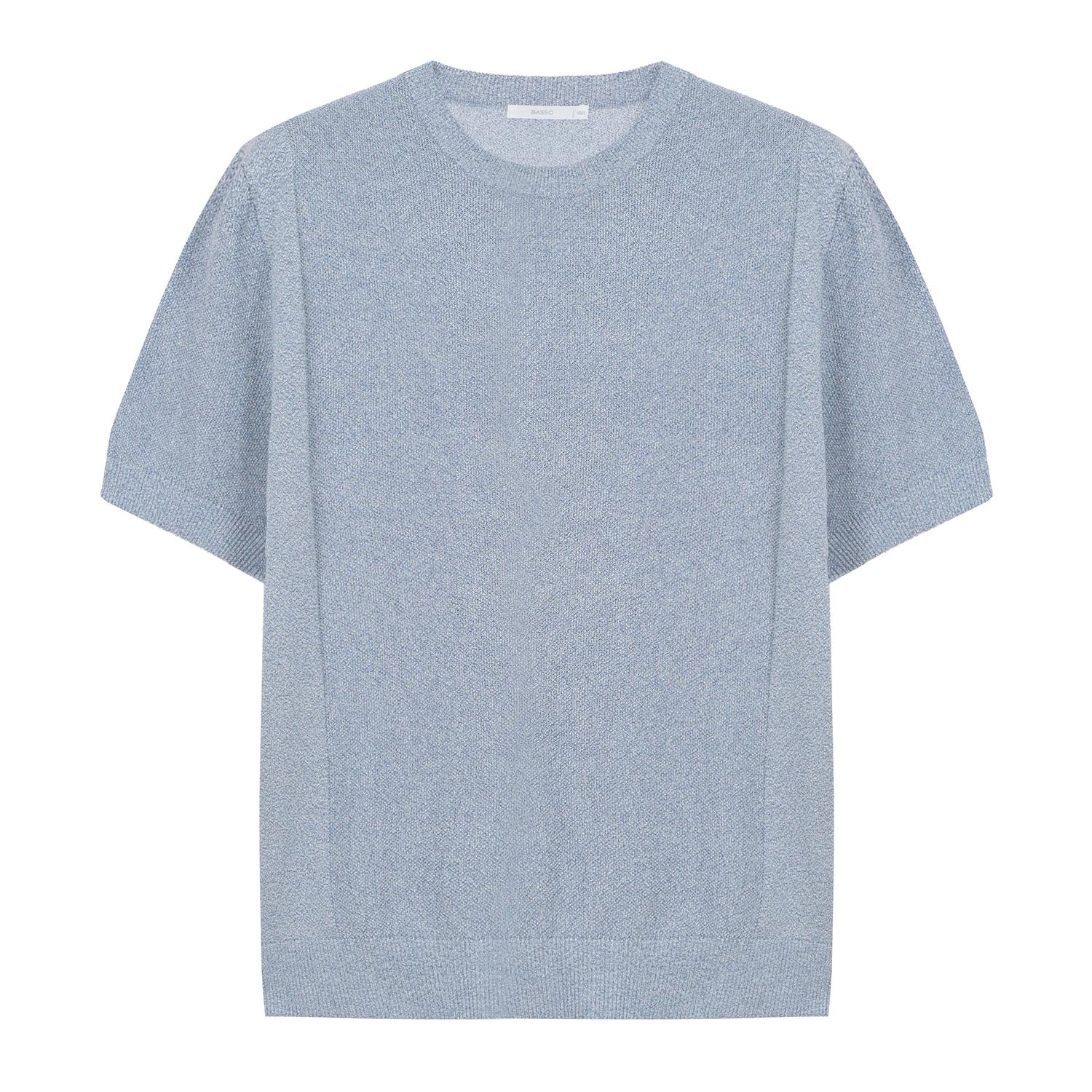 Basso Natural Breeze Texture Short Sleeve Knit (Bsy2Wr27A) Bu/105