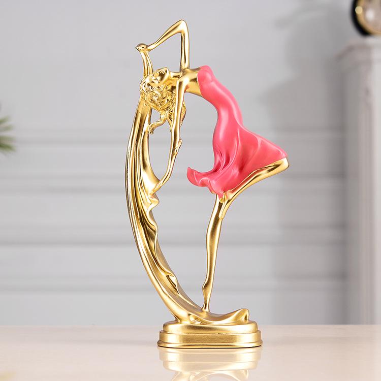 

European Style Resine Lady Figurine Handcrafted Home Decor, Elegant Wedding Gift & Living Room Art Piece