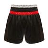 Jungen Glänzende Buchstaben Aufdruck Boxershorts Farbblock Metallisches Patchwork Seitenschlitz Satin Boxen Trainingsshorts