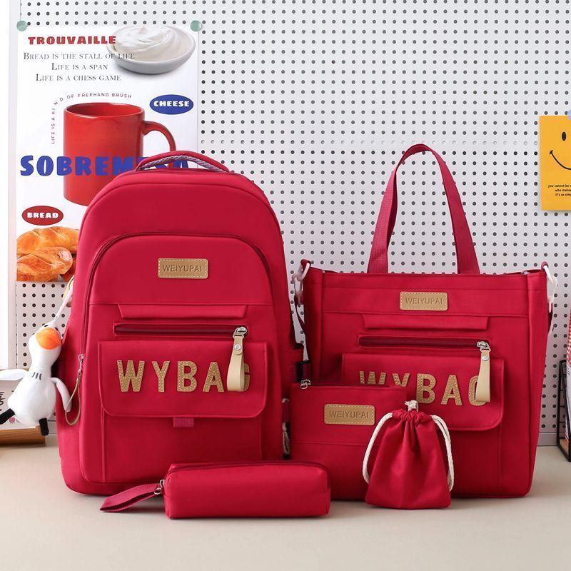

High-capacity Children s Bags Girls Elementary School Students Junior High Girls Two Piece Backpack Set College Students, High School Backpacks Set No pendant