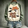 Damen Halloween Pullover Sweatshirt mit Aufdruck und süßem Design für die Feiertage