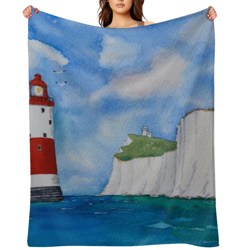 Beachy Head Lighthouse. Throw Blanket Plush Decorative Sofas For Decorative Sofa For Baby Blankets