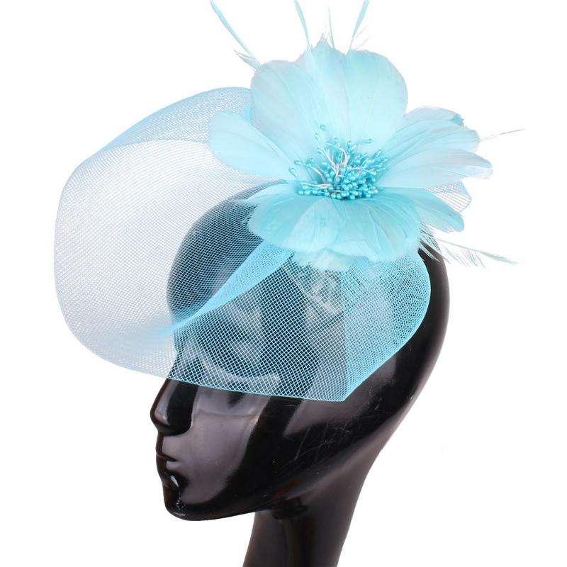 Kadın Çiçek Saç Tokası Kafa Bandı Mini Silindir Şapka Düğün Fascinator Kraliyet Ascot Yarışı