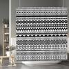Tribal Aztec Print Shower Curtain Black White Motifs Abstract Pattern Ethnic Art Waterproof Bath Linen Modern Home Decor Item