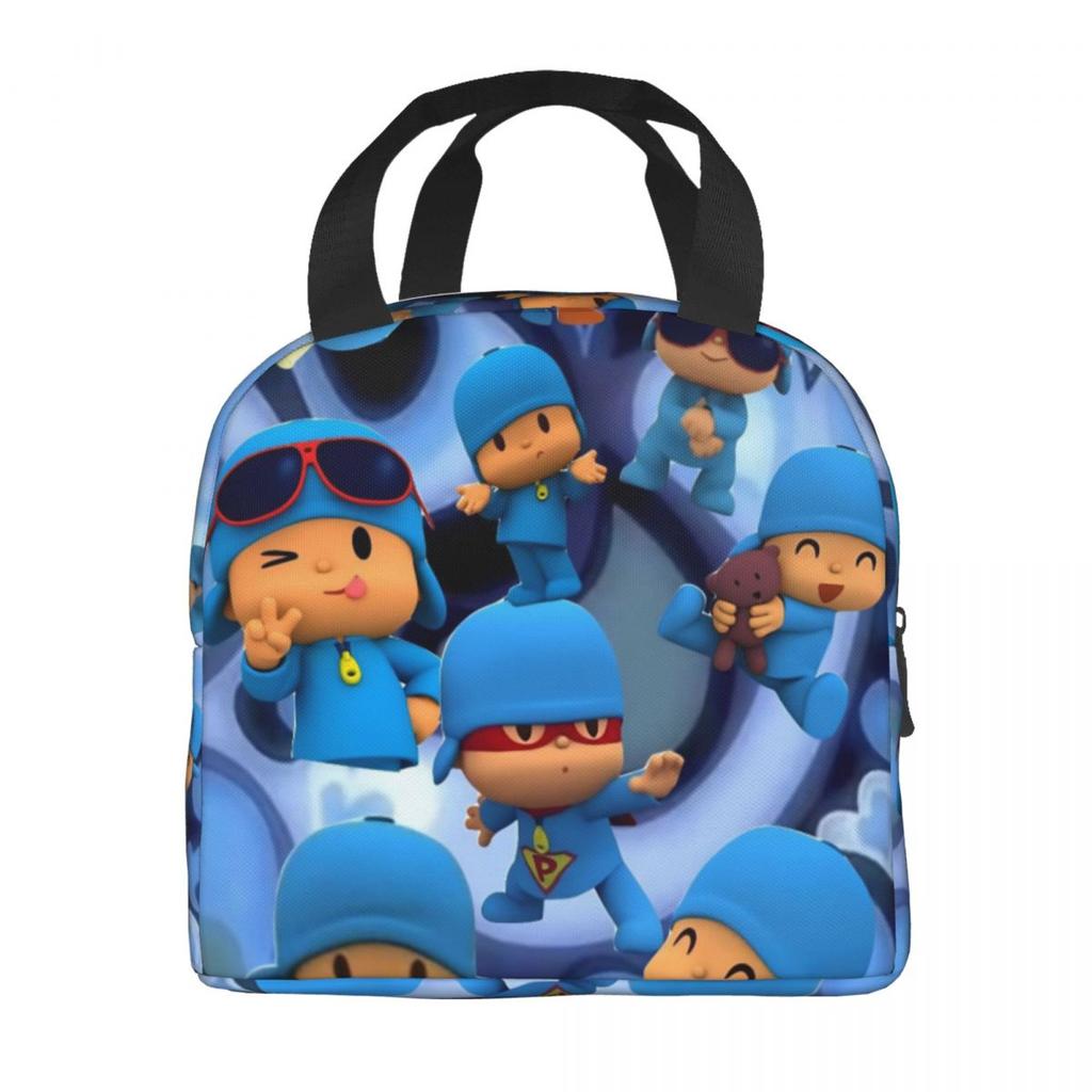 Pocoyoes Cartoon Comdy Accessories Insulated Lunch Bag For School Food Box Portable Thermal Cooler Lunch Boxes