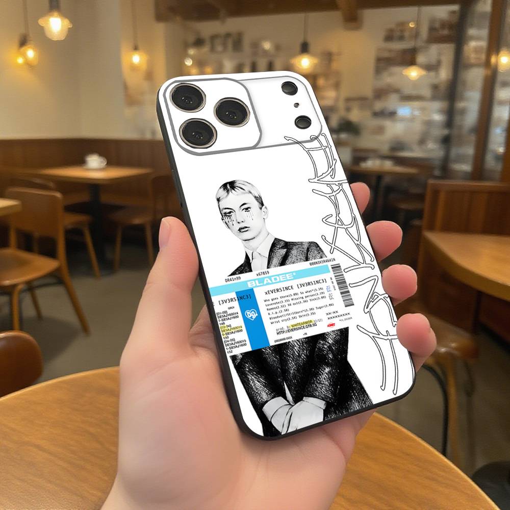

Singer Bladee 333 Albums Black Soft Cover Phone Case For iPhone 17,16,15,14,13,12,11,Pro,Max,Plus iPhone16