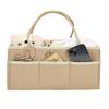 Storage Box with Handle And Multiple Pockets Organizer Portable Diaper Storage Bag for Nursery Kids Toys Snacks