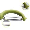 Non-slip Round Handle Comfortable Grip Fruit Peeler Easy to Clean Matte Surface Multi-functional Stainless Steel Sharp Blade Vegetable Peeler for Home