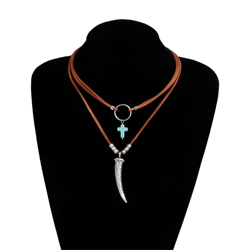 Classical Western Cowboy Styles Velvety Rope Necklace Soft Comfortable Design Casual Party Everyday Jewelry Accessory